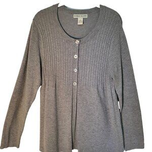 Bamboo Trader's XL Long Sleeve Cardigan Sweater Top Soft Knit